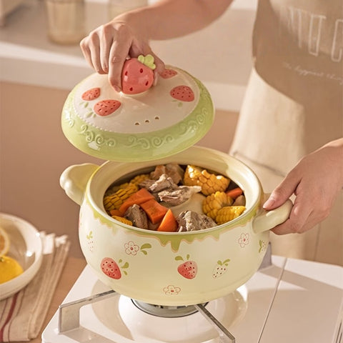 Modern Housewife Strawberry Clay Pot