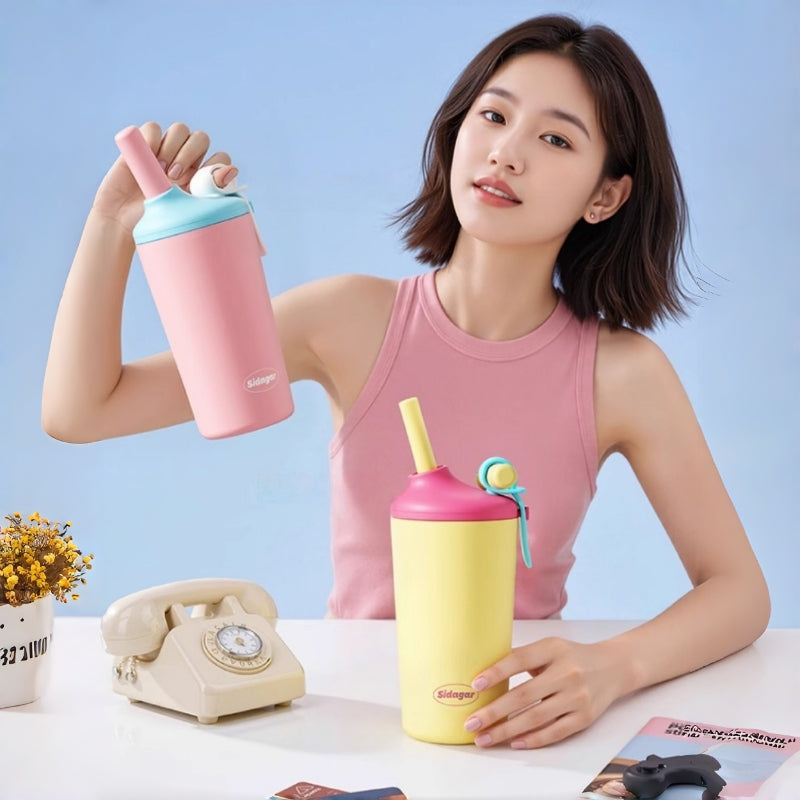 Sidagar 480ml Mimi Insulated Tumbler with 15° Tilted Straw