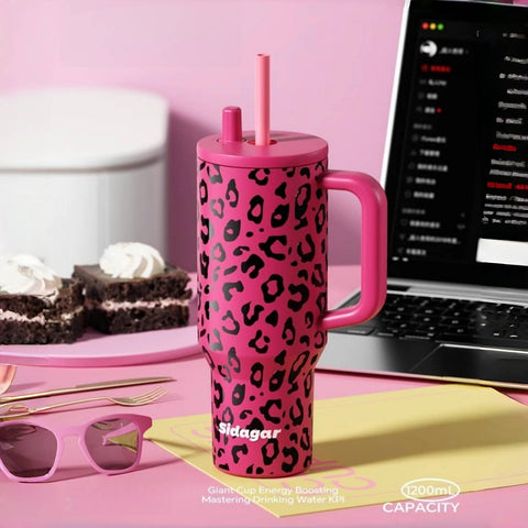 Sidagar ICE KING 1200ml Leopard & Floral Tumbler