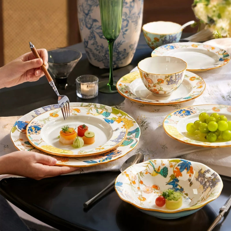 MOSE Oriental Ceramic Dinnerware Collection – 3 Series (Hundred Flowers Scroll, Man Ting Fang, Flower Encounter)