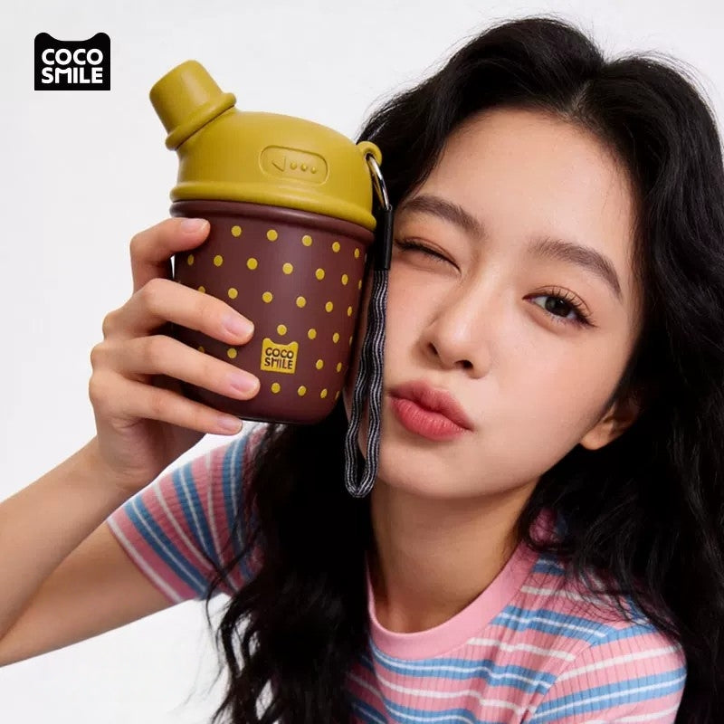 COCO SMILE 410ml 316 Stainless Steel Straw Travel Cup