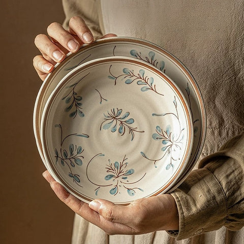 Modern Sweet Home Bluegrass Series Vintage Ceramic Dinnerware