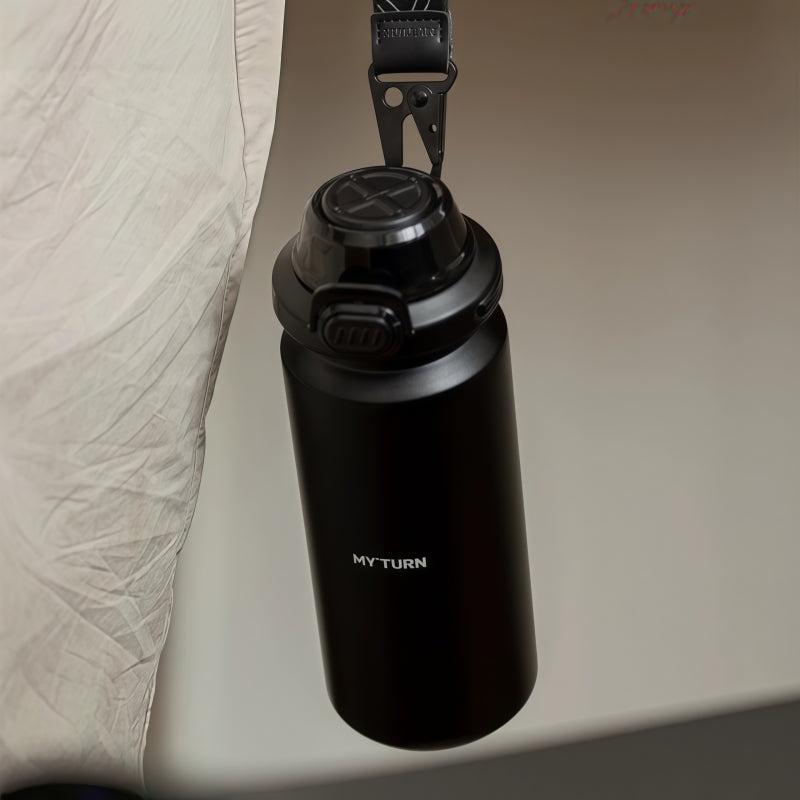 MYTURN 630ml Thermal Flask with Zinc Alloy Pop Lid