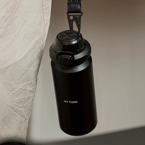 MYTURN 630ml Thermal Flask with Zinc Alloy Pop Lid