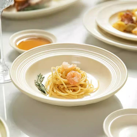 Modern Nordic Brushed Ceramic Dinnerware Set