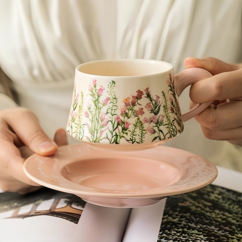 Elegant Coffee Cups with Floral Design