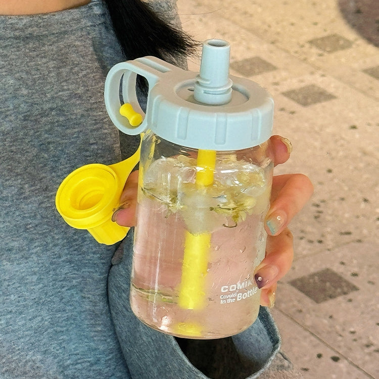 COMIKA INS Summer Tritan Water Bottle – 450ML Leak-Proof Straw Sippy Cup