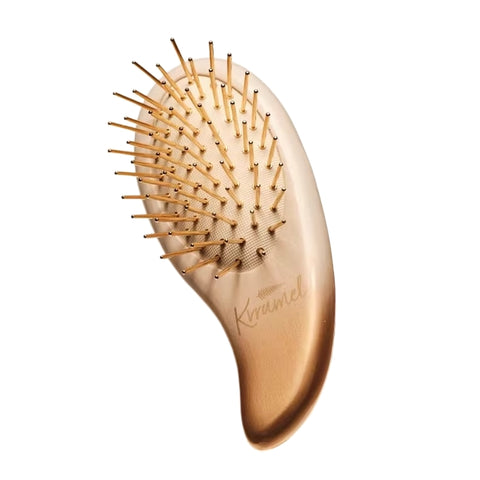 Kramel AURIKAT Pea 24K Gold Plated Comb | Luxury Scalp Massager & Detangling Hair Brush for Women