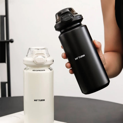 MYTURN 630ml Thermal Flask with Zinc Alloy Pop Lid