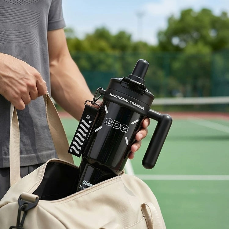 Sidagar 1100ml Tritan Gym Straw Water Bottle