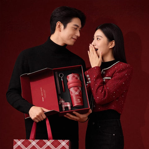 Sidagar 710ml Insulated Stainless Steel Water Bottle with Ceramic Coating, Luxury Horse Year Limited Edition Gift Box Set