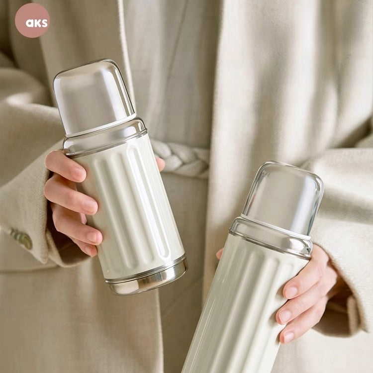 Elegant stainless steel thermos bottle for daily use