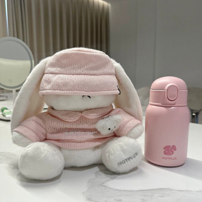HOTPLUS Rabbit & Cup 450ml Insulated Water Bottle