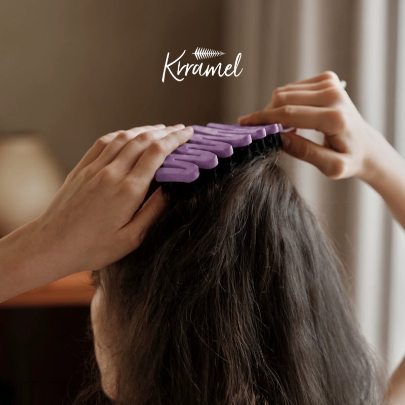 KRRAMEL Pinecone Boar Bristle Hair Brush