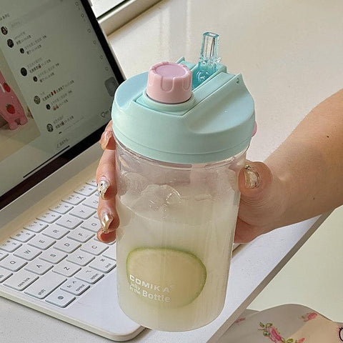 COMIKA Summer Delight Leak-Proof Straw Bottle