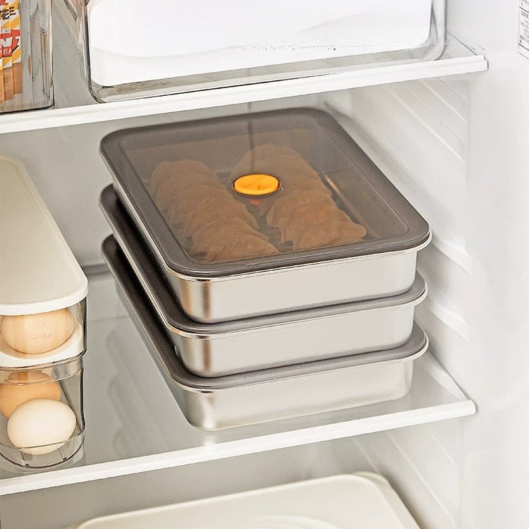 MDZF 304 Stainless Steel Dumpling Storage Container