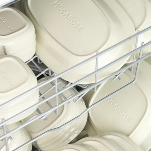 MOCAROSE Square Stoneware Dinnerware Cream White