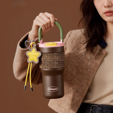 Sidagar COCO Insulated Stainless Steel Tumbler with Fashion Tweed Sleeve