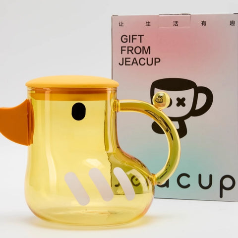 Adorable Duck-Shaped Glass Teapot - 1300ml 