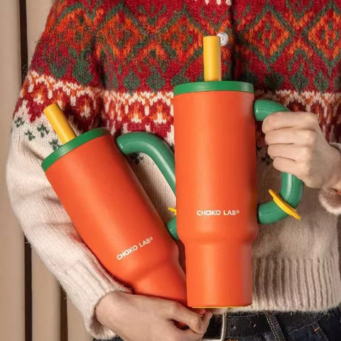 Red and Green Christmas Thermos