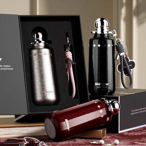 Sidagar Taoyao Titanium Water Bottle 335mL - 99.85% Pure Titanium Travel Tumbler, Leak-Proof Insulated Mug with Pop-up Straw, BPA-Free for Coffee, Tea, Milk, Office & Outdoor Gifts