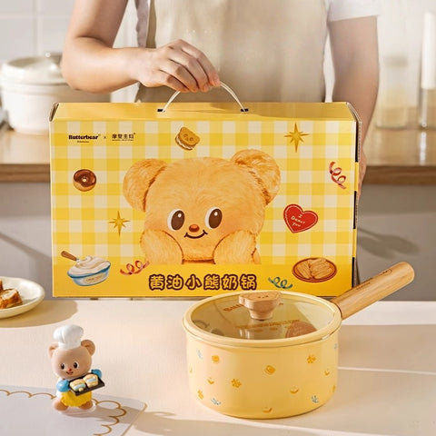 MDZF Butter Bear Titanium Ceramic Non-Toxic Non-Stick Milk Saucepan Pot 