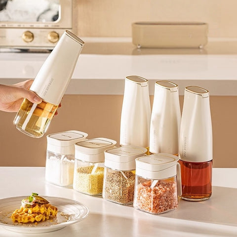 seasoning box and oil dispenser set