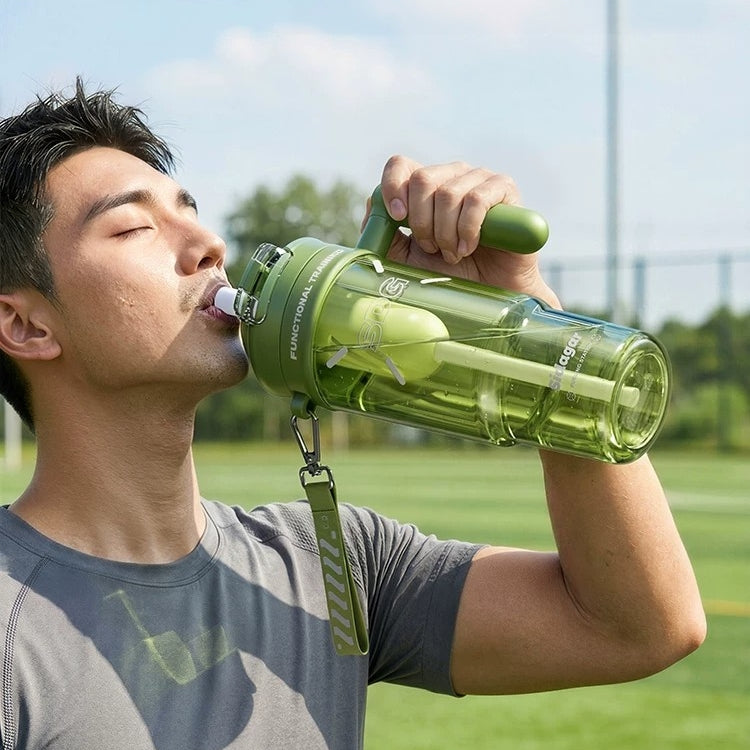 Sidagar 1100ml Tritan Gym Straw Water Bottle