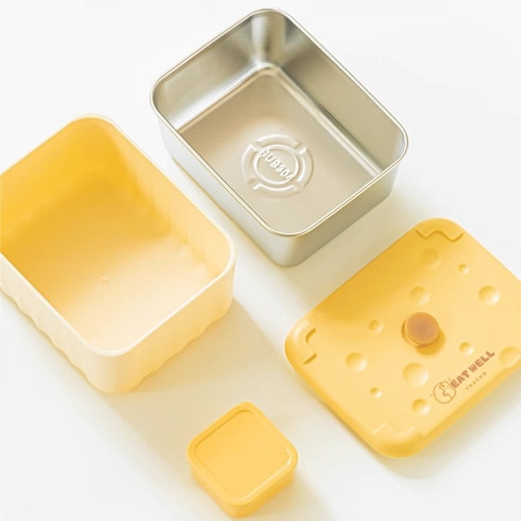 Microwave Safe Stainless Steel Lunch Box with Sauce Dipper
