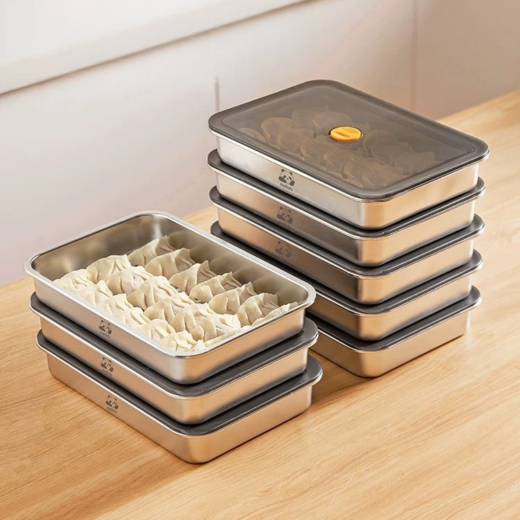 MDZF 304 Stainless Steel Dumpling Storage Container