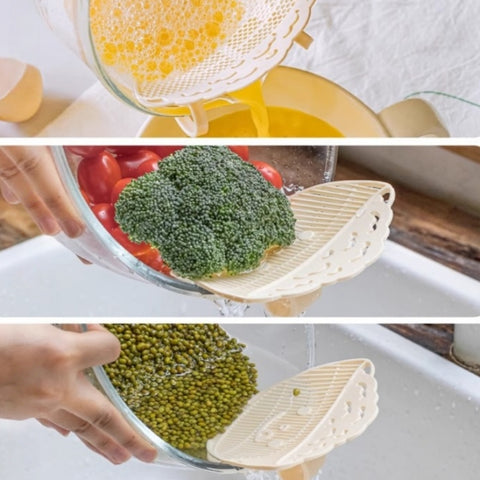 Universal Removable Strainer Lid - Fine Mesh Filter for Bowls & Cups