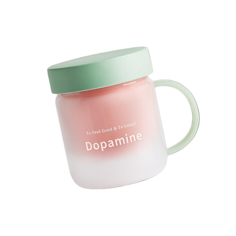 PAOPAO Cup 500ml Dopamine Glass Mug with Ceramic Liner & Tea Separation