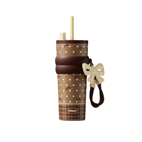 Sidagar Caramel Dessert Collection — Coquette Ceramic-Lined Insulated Tumbler