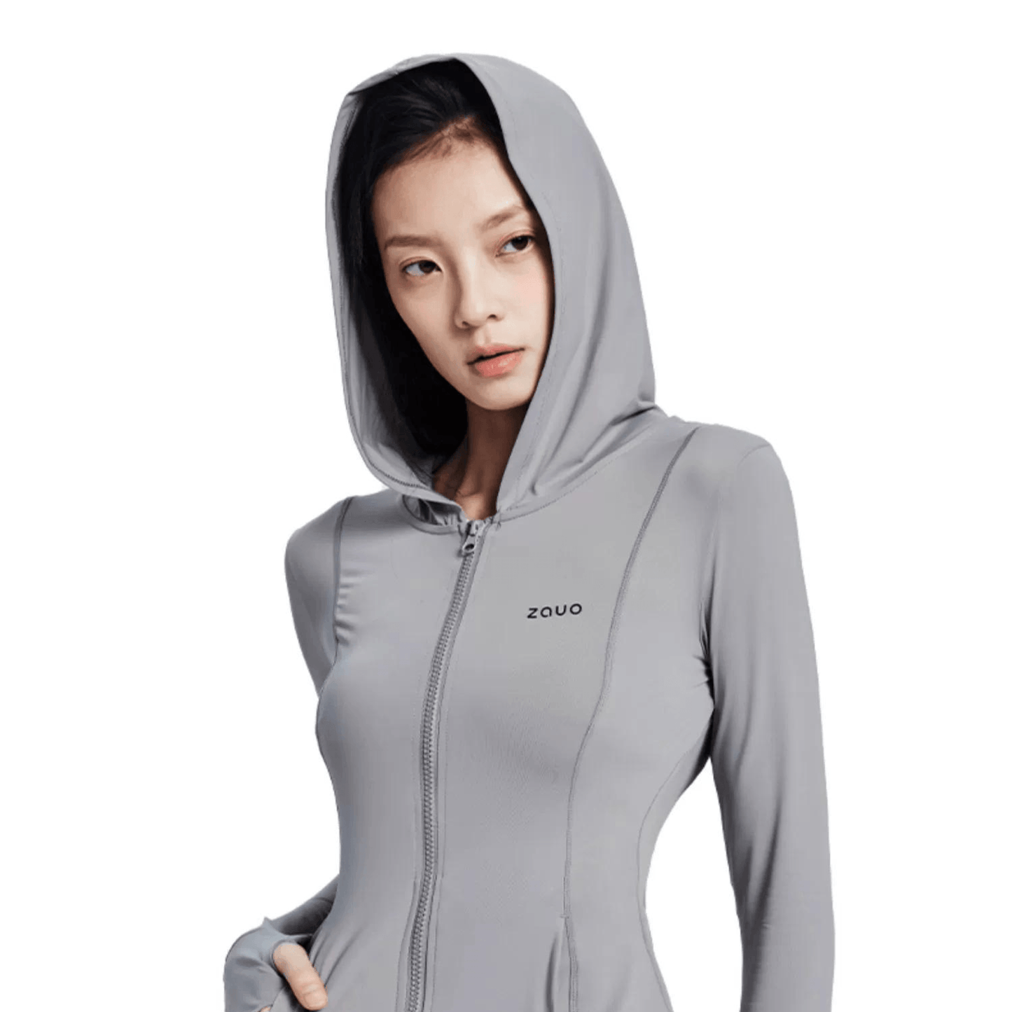ZAUO Korean Ice-Fabric Hoodie: Stay Cool, Protected, and Fashionable - UPF50+, Blocks 99% of UV Rays"