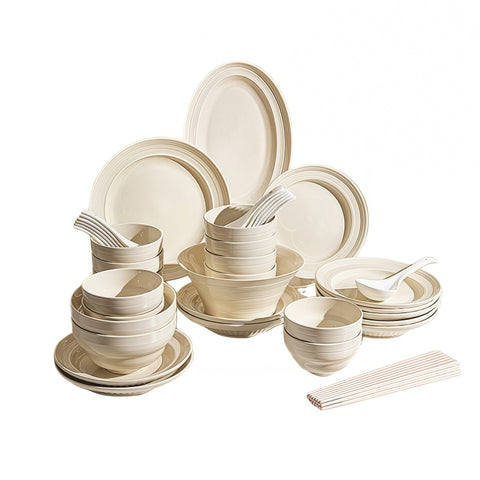Modern Nordic Brushed Ceramic Dinnerware Set