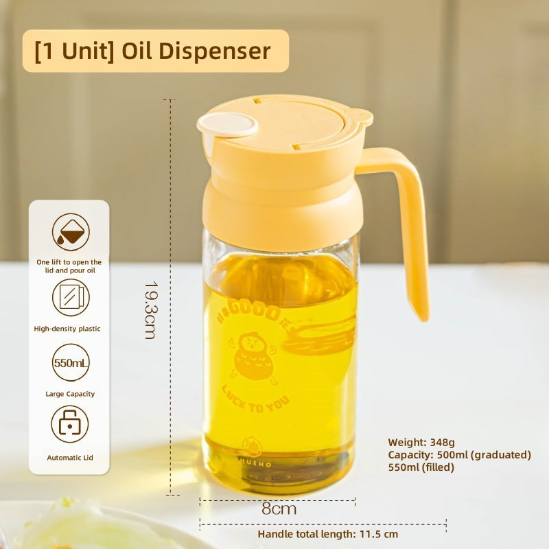 SHUEHO Premium Borosilicate Glass Oil Spray Bottle - 180ml Leak-Proof Kitchen Oil Mister with 1g Precision Control, High-Temperature Resistant & Non-Drip Design
