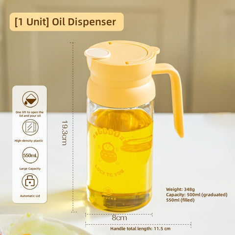 SHUEHO Premium Borosilicate Glass Oil Spray Bottle - 180ml Leak-Proof Kitchen Oil Mister with 1g Precision Control, High-Temperature Resistant & Non-Drip Design