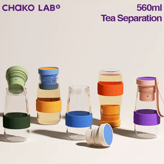 Chakolab Milk cup glass tea water separation cup 560ml