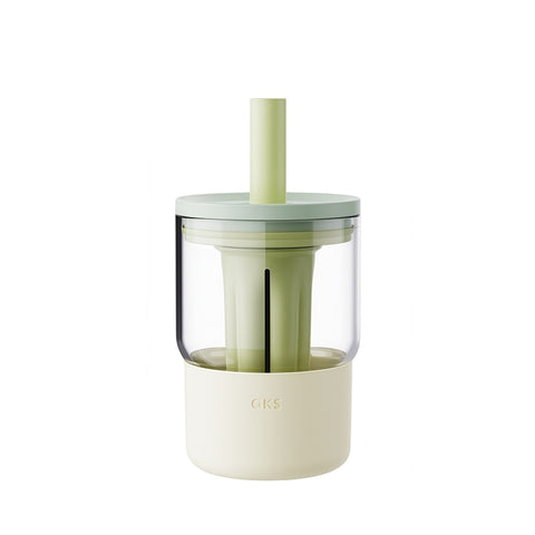 AKS Gigi Ice Flavor Glass Straw Cup with Handle & Tea Infuser – 600mL/1000mL