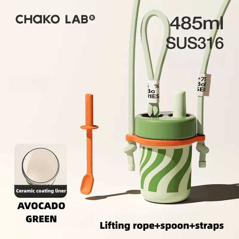 CHAKO LAB Ceramic Insulated BOBO Straw Cup 450ml