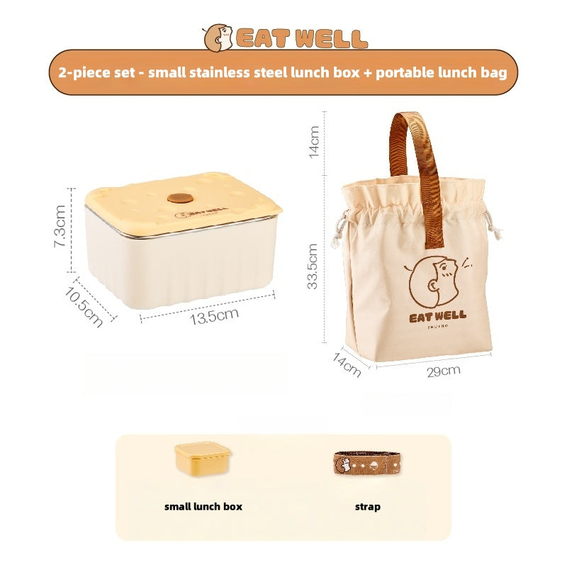 Microwave Safe Stainless Steel Lunch Box with Sauce Dipper - Double Layer Design (600ml/1200ml) | Leakproof | Dishwasher Safe | by EATWELL SHUEHO