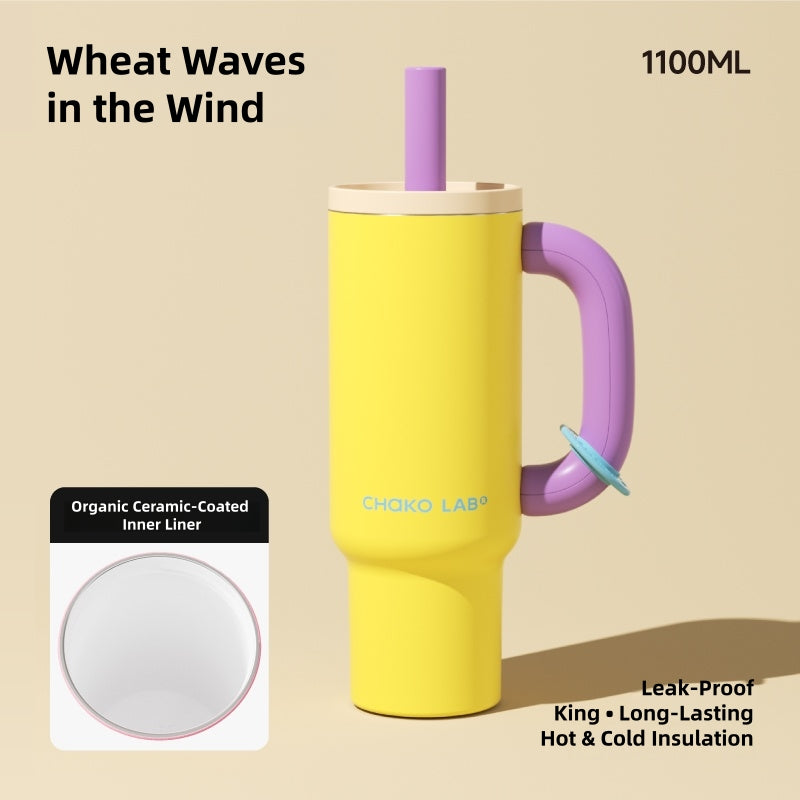 Chako Lab Kettle 1050ml Insulated Water Bottle with Leak-Proof Design and 316 Stainless Steel Interior