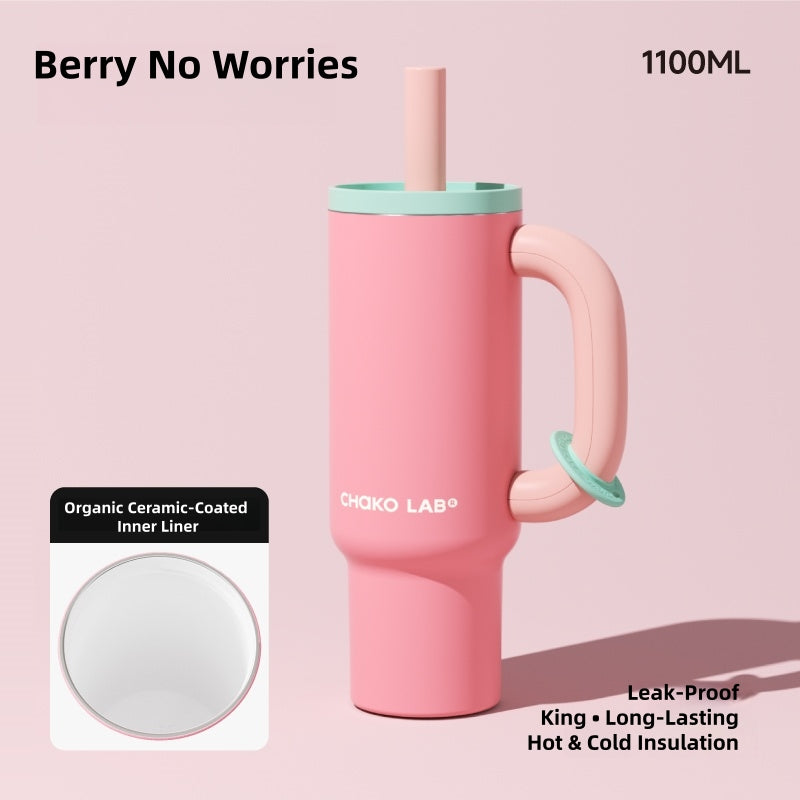 Chako Lab Kettle 1050ml Insulated Water Bottle with Leak-Proof Design and 316 Stainless Steel Interior