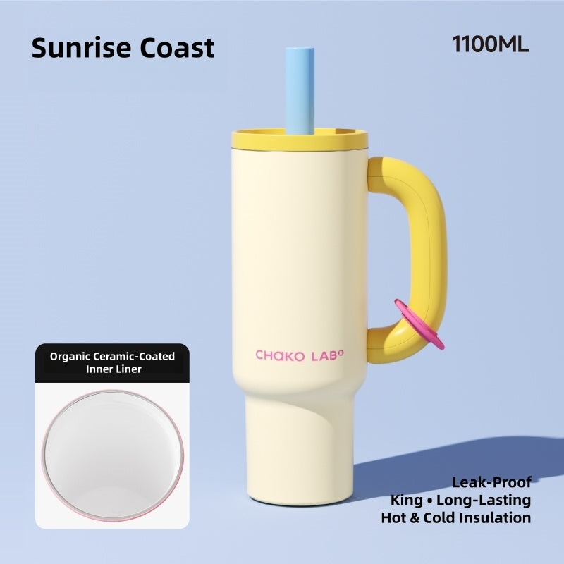 Chako Lab Kettle 1050ml Insulated Water Bottle with Leak-Proof Design and 316 Stainless Steel Interior