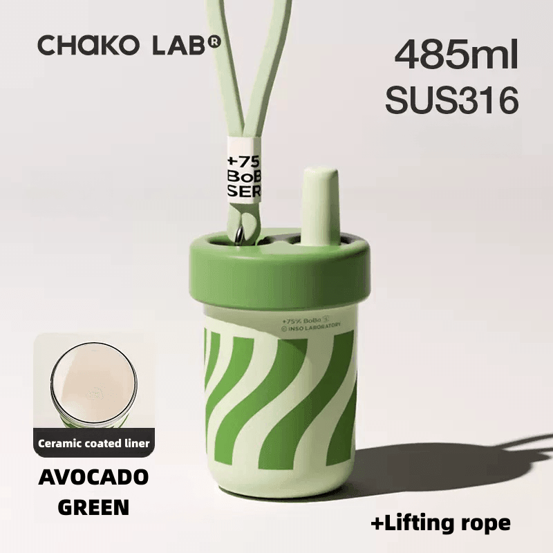 CHAKO LAB Ceramic Insulated BOBO Straw Cup 450ml