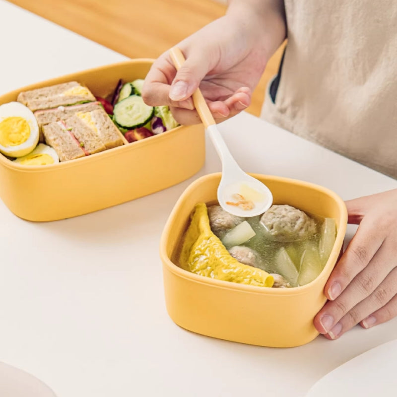 SHUEHO Silicone Bento Box - Leakproof, Microwave & Freezer Safe