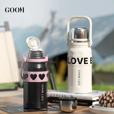 GOOM Thermos Flask Vacuum Large Capacity Cup Good-looking Water Bottle 900ml