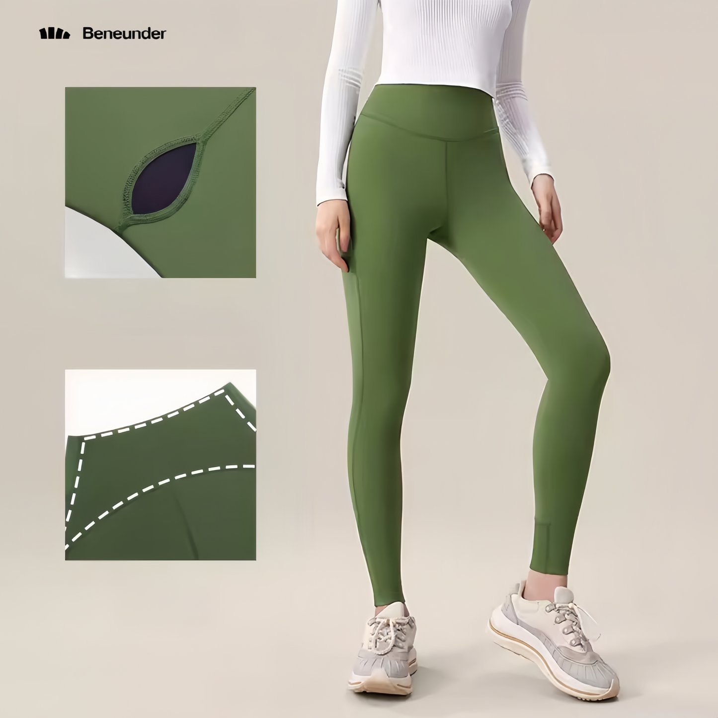 BENEUNDER Leggings for Women Gym Workout Lounge High Waisted Shaping Bottoms uttery Soft Yoga Pants