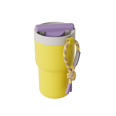 Ceramic-coated 530ml coffee tumbler dual-lid design - Chako Lab