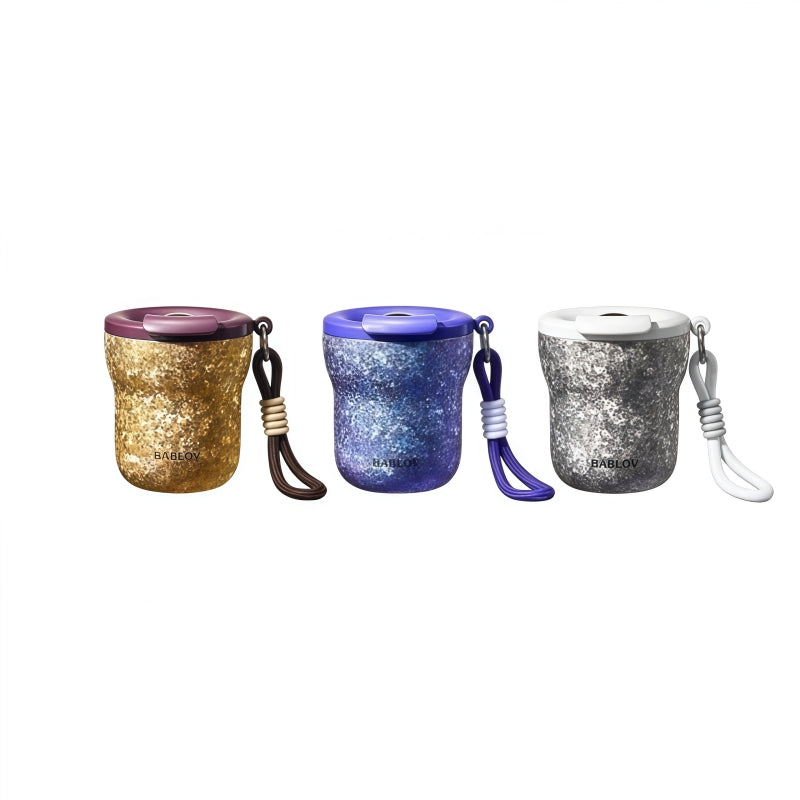 Bablov Pure Titanium Travel Coffee Cup with Carry Strap – 240ml